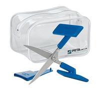 PETA Easi-Grip Push Down Table Top Scissors - Stainless Steel 75mm Spring Loaded Blade - Ergonomic Grip for Stability and Leverage - Ideal for Adults with Poor Hand Control, Weak Grip and Tremors