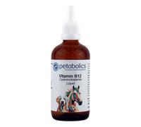 Petabolics Vitamin B12 Cyanocobalamin for Dogs, Cats, and Horses - 100ml Liquid - Supports Energy, Nerve, and Blood Health