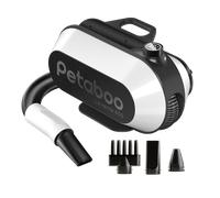 Petaboo Dog Blow Dryer - Ultra-Quiet 40dB Cat Mode, 3-in-1 Nozzles & Adjustable Speed/Temp, Negative Ion Technology, BLDC Motor for Fast Drying, Portable & All-in-One Storage for Dogs & Cat