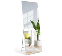 PETAFLOP 165x60cm Full Length Mirrors, White Free Standing Mirror Suitable for Wall Mounting or Floor Display in Bedrooms, Living Rooms, and Commercial Settings