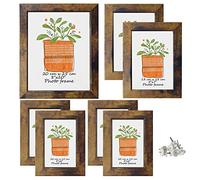 PETAFLOP Gallery Wall Frame Set 7 Pack Distressed Picture Frame Set, One 8x10 Picture Frames, Two 7x5 Photo Frames, Four 4x6 Picture Frames