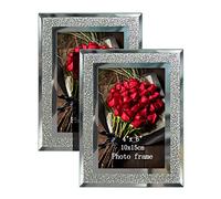 PETAFLOP Photo Frames 4X6 Glass for Office Table Decorations, Set of 2