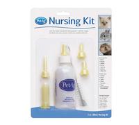 PetAg Nursing Kit - 2 oz - Promotes the Natural Feeding of Liquids to Baby Animals - Each Kit Includes 2 oz. Bottle with Cap, 5 Nipples & Cleaning Brush