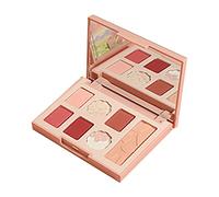 Petal 7-Colour Eyeshadow Palettes Pearlescent Blue Green Earth Colour Makeup Suitable for All Skin Types Red Eyeshadow Halloween (A, One Size)