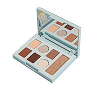 Petal 7-Colour Eyeshadow Palettes Pearlescent Blue Green Earth Colour Makeup Suitable for All Skin Types Pallet Organiser Makeup (C, One Size)