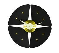 Petal Clock Watch Black/ Brass