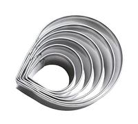 Petal Cutting Mold Rose Cookie Cutter Stainless Steel Petal Cutting Mold Water Drop Fondant Cake Dies 6PCS