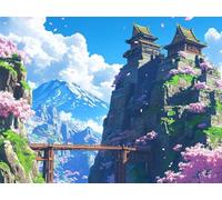 Petal Diamond Art Diamond Painting Snow Mountain Canvas for Painting Cross Stitch Kits Full Drill Crystal Art, Crafts for Adults Embroidery Kits, Room Decor, Birthday Gifts for Women, 70x90cm u-174