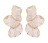 Petal Earrings for Women, Irregular Flower Petal Earrings Alloy Statement Floral Drop Earrings Big Flower Dangle Stud Jewelry Gift for Women