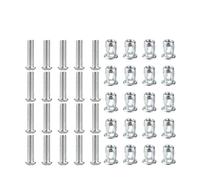 Petal Expansion Rivet Nut, 20pcs M4 M5 M6 M8 Silver/Black Petal Rivet Nuts Set For Hollow Wall And License Plate(20pcs M6 set)