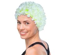 Petal Floral Swim Cap - Retro Style Bathing Caps | Handmade 3D Flower Design | Retro Bath Cover Fashion Accessories for Women Ear Protectors for Long Hair, Tai