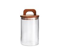 Petal Glass Jar Sealed Tea Jar Food Grade Large Capacity Sugar Jar Striped Storage Jar Round Glass Jar 28117 (1000ML)