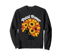 Petal Power Sunflower Afro Woman Sweatshirt