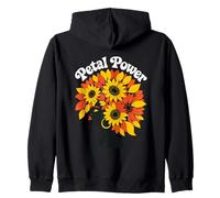 Petal Power Sunflower Afro Woman Zip Hoodie