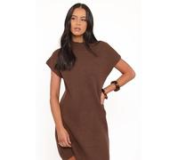 Petal & Pup Women's Wright Knit Mini Dress-Chocolate Brown