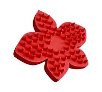 Petal Shape Dog Shower Brush for Gentle Detangling, Massage Brush for Shampoo, Puppies, Kittens, Cats, Travel Cleaning, Bathroom