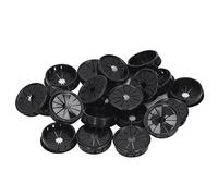 Petal Shaped Cable Cord Grommet Durable Insulation Wire Grommets Hole Cover for Electrical Distribution Box Cabinets and Panels Black PA66 Material 100Pcs (RSB-40)