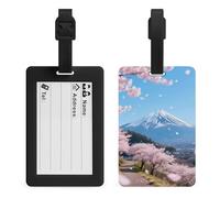 Petal Shower Path Luggage Tags for Suitcases with Durable Loop Privacy Cover ID Label Travel Bag Cute Luggage Identifiers for Women Men Travel Backpack Traveling Accessories