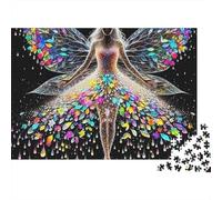 Petal Transparent Fairy 1000 Pieces Jigsaw Puzzles For Adults Challenging Game Stress Relieving Entertainment Exercise The Memory of The Brain for The Whole for Women, Gifts for Men 300