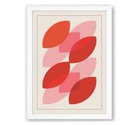 Petal Variations Modern Framed Wall Art Print A2 (59.4×42cm) White, Wall Decor for Living Room, Bedroom, Office & Home, Ready to Hang, Art Gift