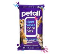 petall Pet Cleaning Wet Wipes 50 Extra Large Thick Wipes - Hypoallerge