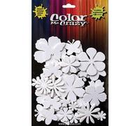 Petaloo 4 Color Me Crazy Flowers/ Butterflies 3D Foam Stickers, White