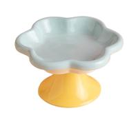 PetalPurr Elevated Bowl - Raised Cat Feeder, Flower Shaped Ceramic Dish, Anti Vomiting Design Feature | Indoor Feeding Solution Small Dog Kitten Flat Face Feline Water Meal Support