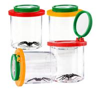 PetalPursuit Lightning Bug Jar, Firefly Jar Bug Viewer for Kids Children Nature Exploration, 4 Pack