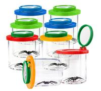 PetalPursuit Lightning Bug Jar, Firefly Jar Bug Viewer for Kids Children Nature Exploration, 8 Pack