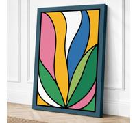 Petals and Geometry Geometric Canvas Wall Art Print 24x16 Inch (61 x 41 cm)