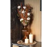 Petals and Place || Amber Romance Bunch || Burnt Orange Colour, Muted Earthy Tones, Rust Terracotta, Pampas Grass, Cattails, Vase Filler, Dried Flowers, Forever Handmade Bouquet
