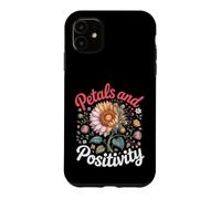 Petals and Positivity Sunflower Floral Botanical Case for iPhone 11