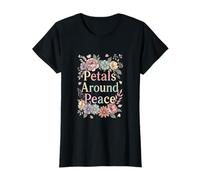 Petals Around Peace Floral Aesthetic Art T-Shirt