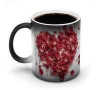Petals Form Heart Shape Coffee Mug Thermochromic Funny Discoloration Mug M