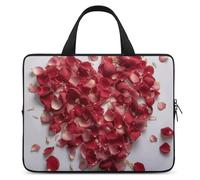 Petals Form Heart Shape Laptop Sleeve Ultra-Thin, Waterproof 15inch Laptop Bags, Portable Protective Computer Bag with Hand Strap