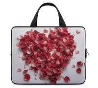 Petals Form Heart Shape Laptop Sleeve Ultra-Thin, Waterproof 17inch Laptop Bags, Portable Protective Computer Bag with Hand Strap