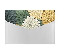 Petals Garden Leaves File Folder 6-Pocket, Waterproof Accordion File Organizer with Snap Closure, Expanding Document Holder for Office, Home