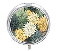 Petals Garden Leaves Pill Box 3 Compartment Small Pill Case Portable for Pocket Or Purse Pill Organizer Waterproof Travel Pill Organizer Pocket Pill Box Pharmacy Boxes
