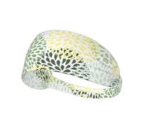 Petals Garden Leaves Print Non-Slip Elastic Running Headband, Sweat Absorbing Stretchy Hair Bands For Gym Yoga, Soft Skin-Friendly Foldable Workout Headband
