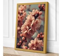Petals in Bloom Botanical Canvas Wall Art Print 18x12 Inch (46 x 30 cm)