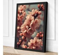 Petals in Bloom Botanical Canvas Wall Art Print 18x12 Inch (46 x 30 cm)