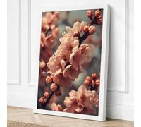 Petals in Bloom Botanical Canvas Wall Art Print 36x24 Inch (91 x 61 cm)