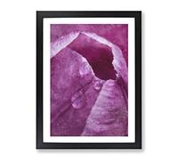 Petals Of A Pink Tulip Painting Modern Framed Print | A2 Black Framed Wall Art | Ready to Hang | Modern Floral Picture | Living Room Bedroom Lounge Office