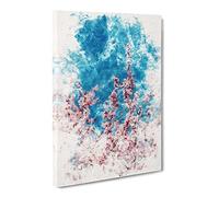 Petals Of Pink Cherry Blossom Tree Watercolour Canvas Print | Gallery Wrapped 30mm Frame Wall Art | 30x20 inches | Ready to Hang | Modern Floral Picture | Living Room Bedroom Lounge Office