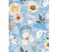 Petals & Peace Notebook: College Ruled Floral Notebook - 120 Pages for Writing, Journaling & Planning