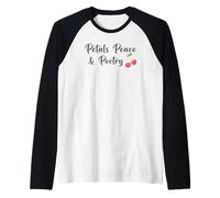 Petals Peace & Poetry Coquette Core Aesthetics Raglan Baseball Tee
