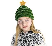 Petalum Adults Kids Christmas Beanie Hat Knitted Winter Warm Hat Crochet Xmas Tree Hat for Party