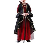 Petalum Kids Girls Medieval Costume Gothic Princess Ball Gown Dress Vampire Costume Victorian Dress Halloween Zombie Bride Costume