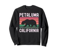 Petaluma California Retro Bear Vintage Sonoma County 707 Sweatshirt