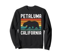 Petaluma California Retro Bear Vintage Sonoma County 707 Sweatshirt